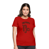 Thumbnail for Women's Power Words Capricorn T-Shirt - red