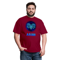 Thumbnail for Men's Stellar Aries Classic T-Shirt - burgundy