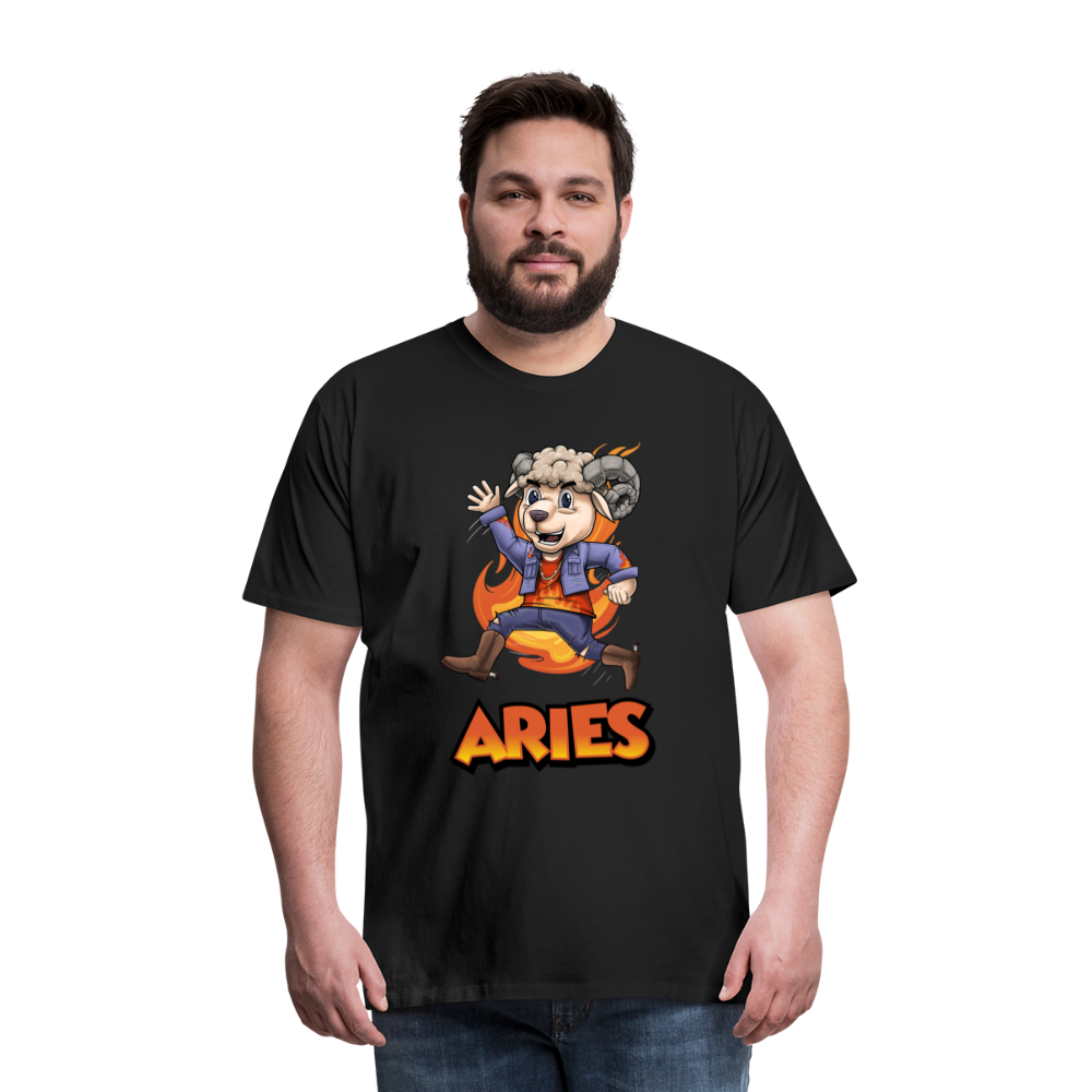 Men's Playful Aries Premium T-Shirt - black