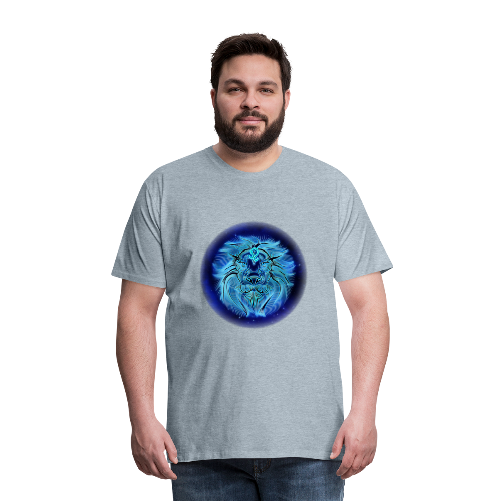 Men's Leo Premium T-Shirt - heather ice blue