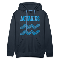 Thumbnail for Men's Power Words Aquarius Premium Hoodie - navy