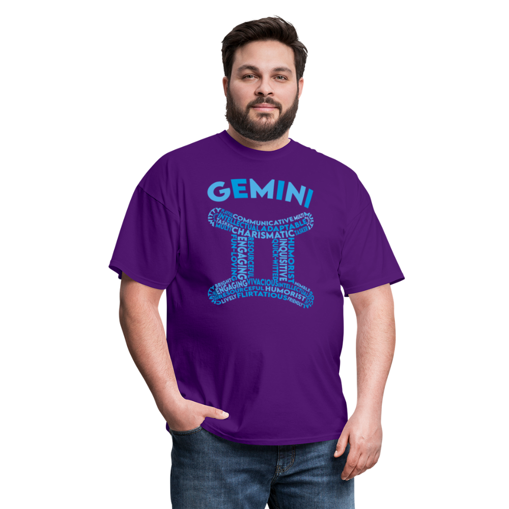 Men's Power Words Gemini Classic T-Shirt - purple