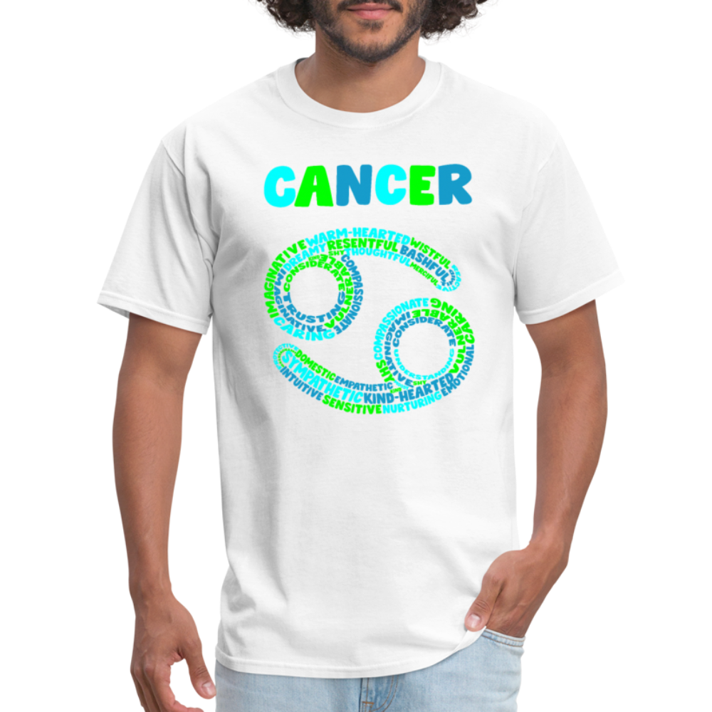 Men's Power Words Cancer Classic T-Shirt - white