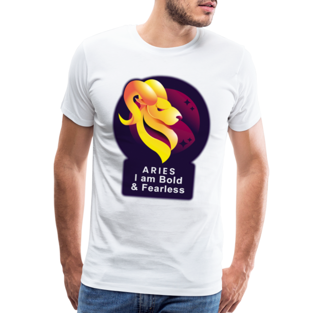 Men's Glow Aries Premium T-Shirt - white