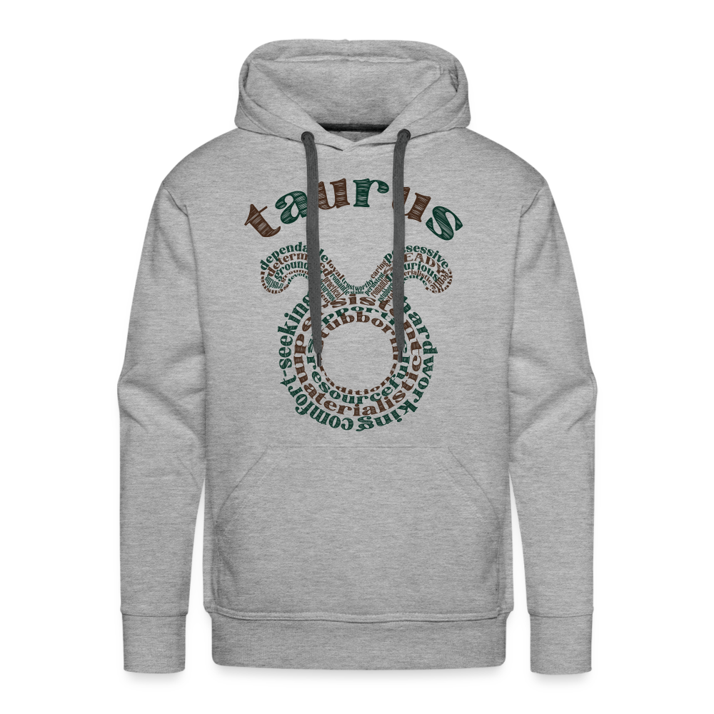 Men's Power Words Taurus Premium Hoodie - heather grey