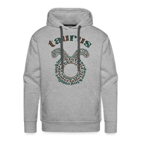 Thumbnail for Men's Power Words Taurus Premium Hoodie - heather grey