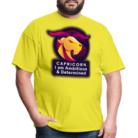 Thumbnail for Men's Glow Capricorn Classic T-Shirt - yellow