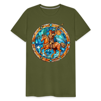 Thumbnail for Men's Mosaic Sagittarius Premium T-Shirt - olive green