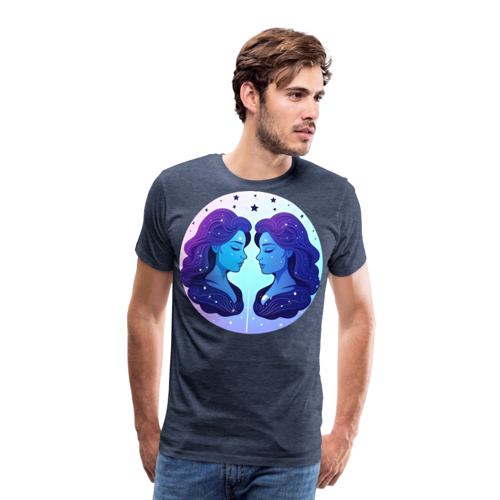 Men's Magic Gemini Premium T-Shirt - heather blue