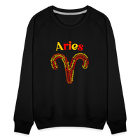 Thumbnail for Women's Power Words Aries Premium Sweatshirt - black