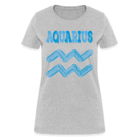 Thumbnail for Women's Power Words Aquarius T-Shirt - heather gray