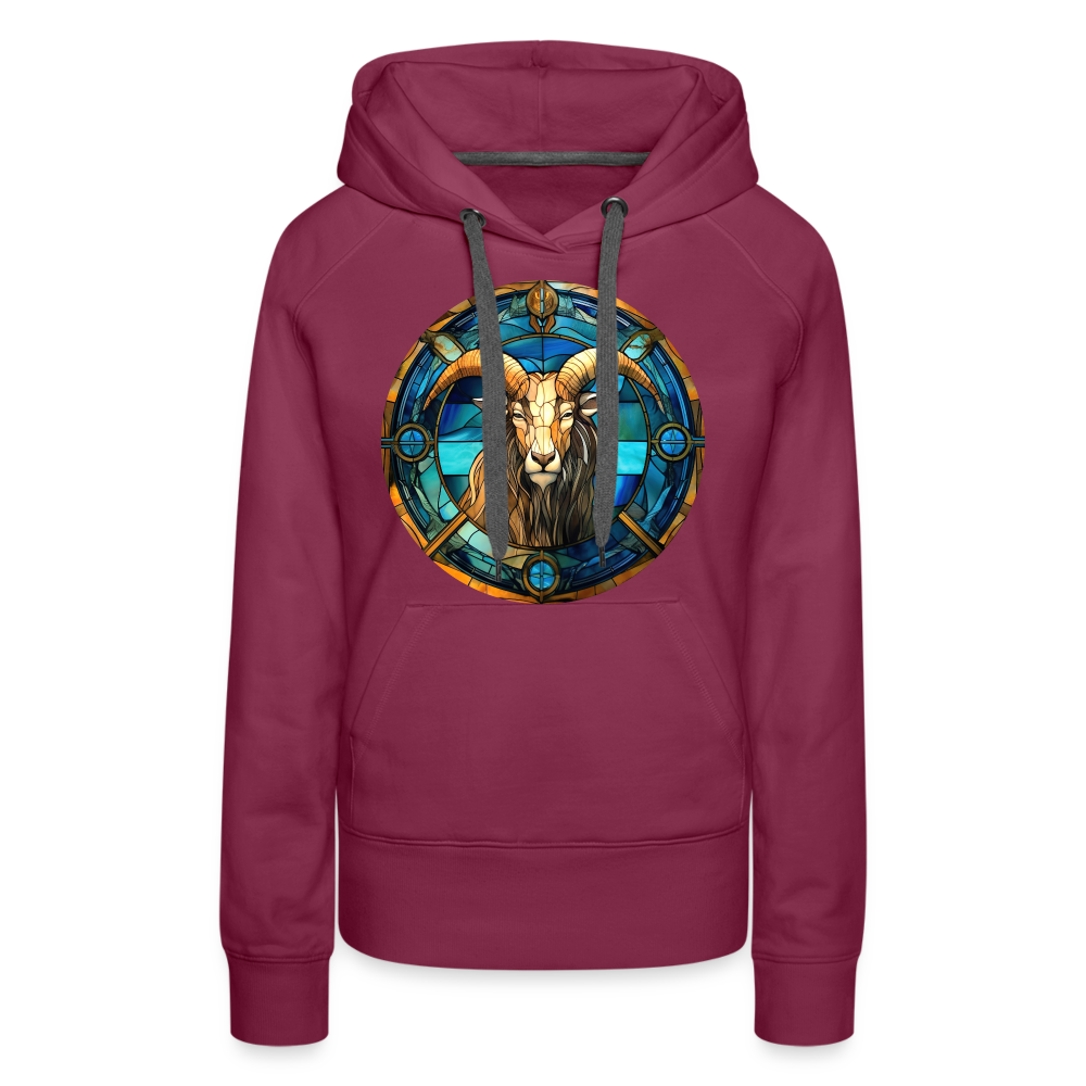 Women’s Mosaic Capricorn Premium Hoodie - burgundy