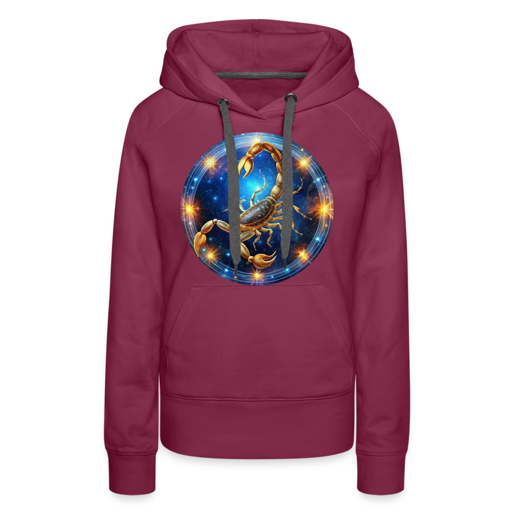 Women’s Mystic Scorpio Premium Hoodie - burgundy