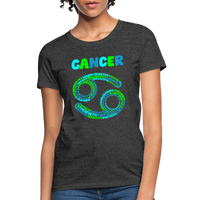 Thumbnail for Women's Power Words Cancer T-Shirt - heather black