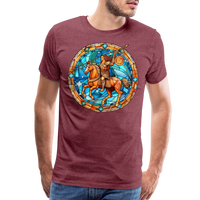 Thumbnail for Men's Mosaic Sagittarius Premium T-Shirt - heather burgundy