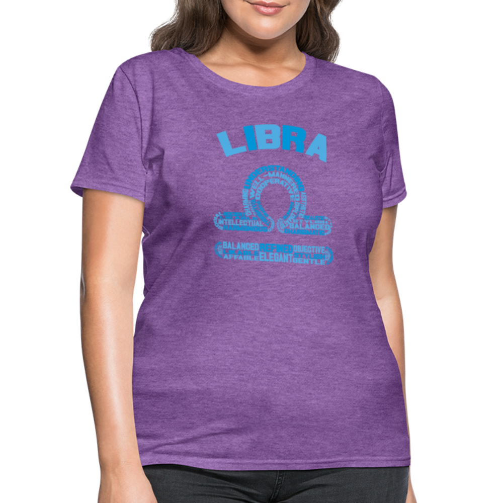 Women's Power Words Libra T-Shirt - purple heather