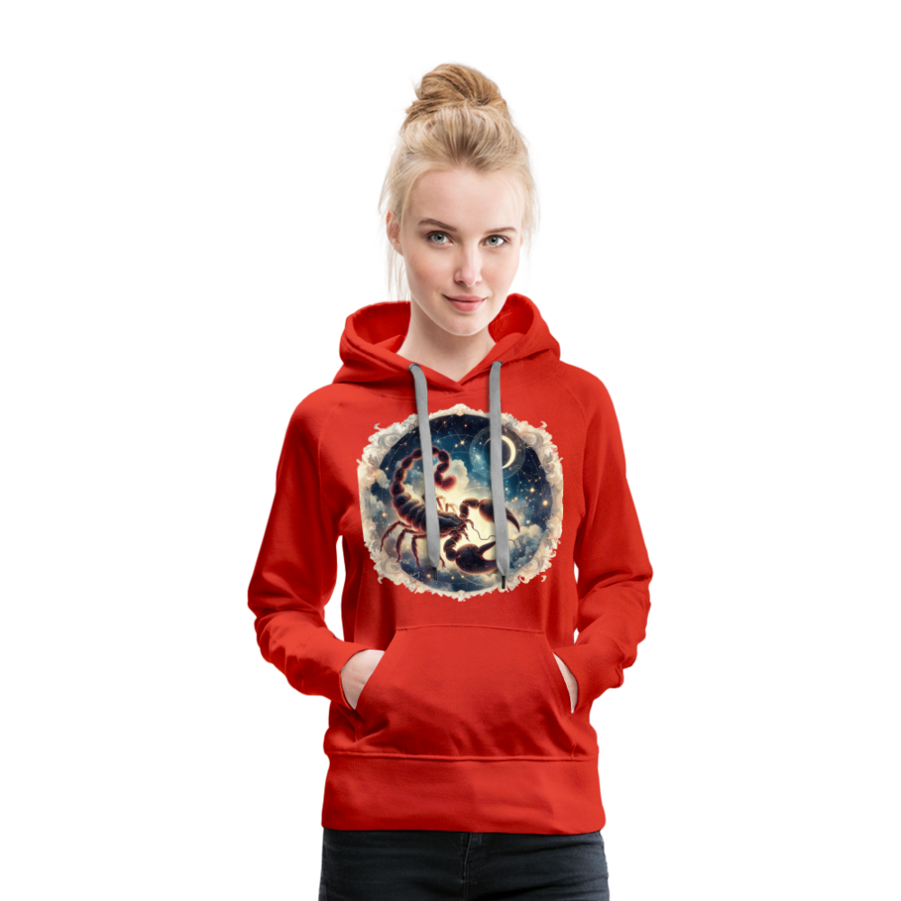 Women’s Mythical Scorpio Premium Hoodie - red