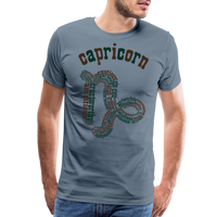 Thumbnail for Men's Power Words Capricorn Premium T-Shirt - steel blue