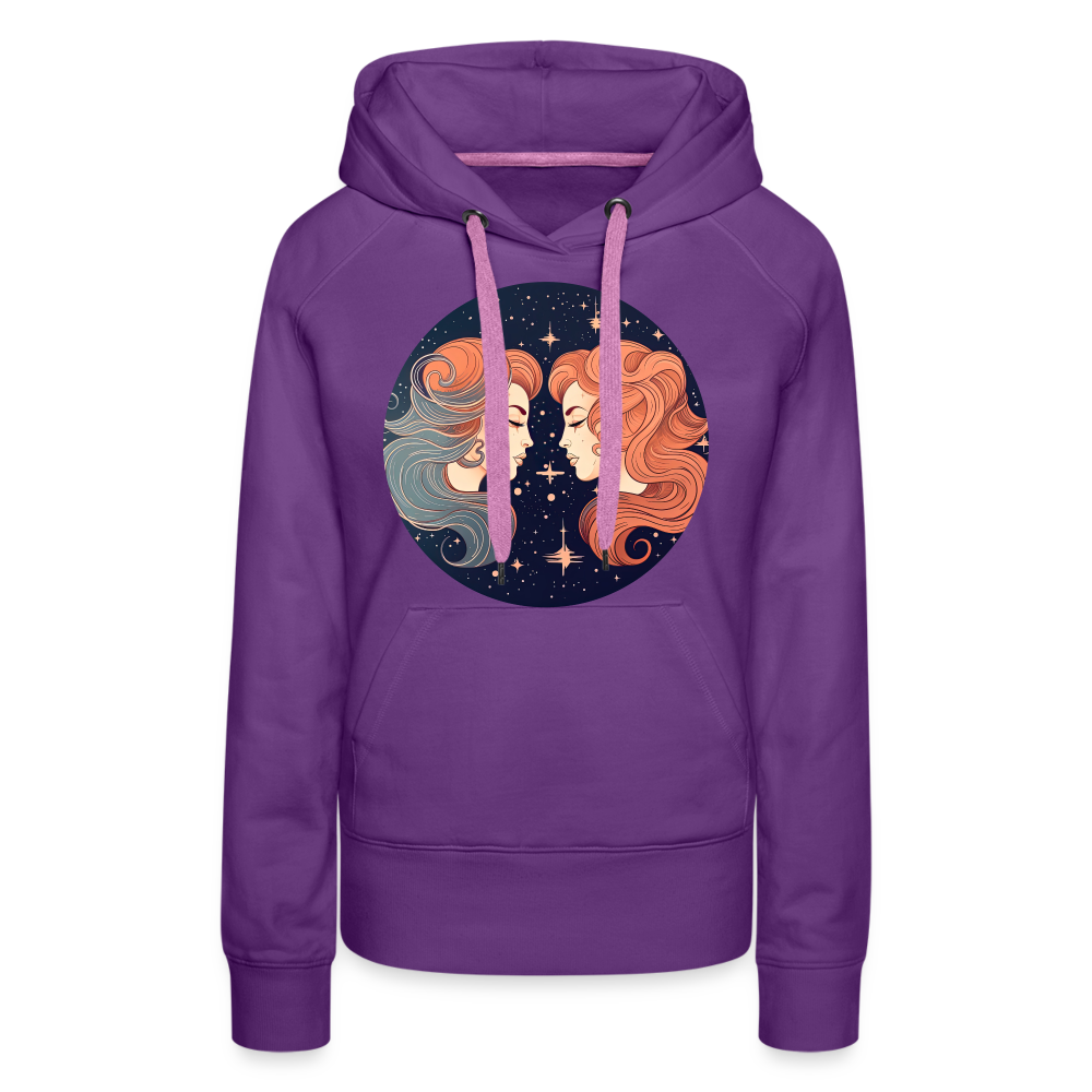 Women’s Mystic Gemini Premium Hoodie - purple 