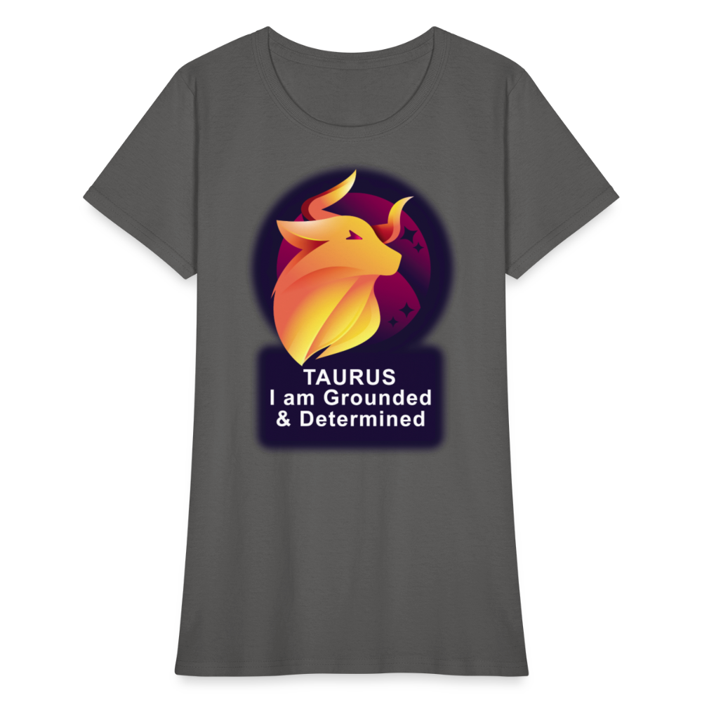 Women's Glow Taurus T-Shirt - charcoal