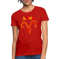 Thumbnail for Women's Power Words Aries T-Shirt - red