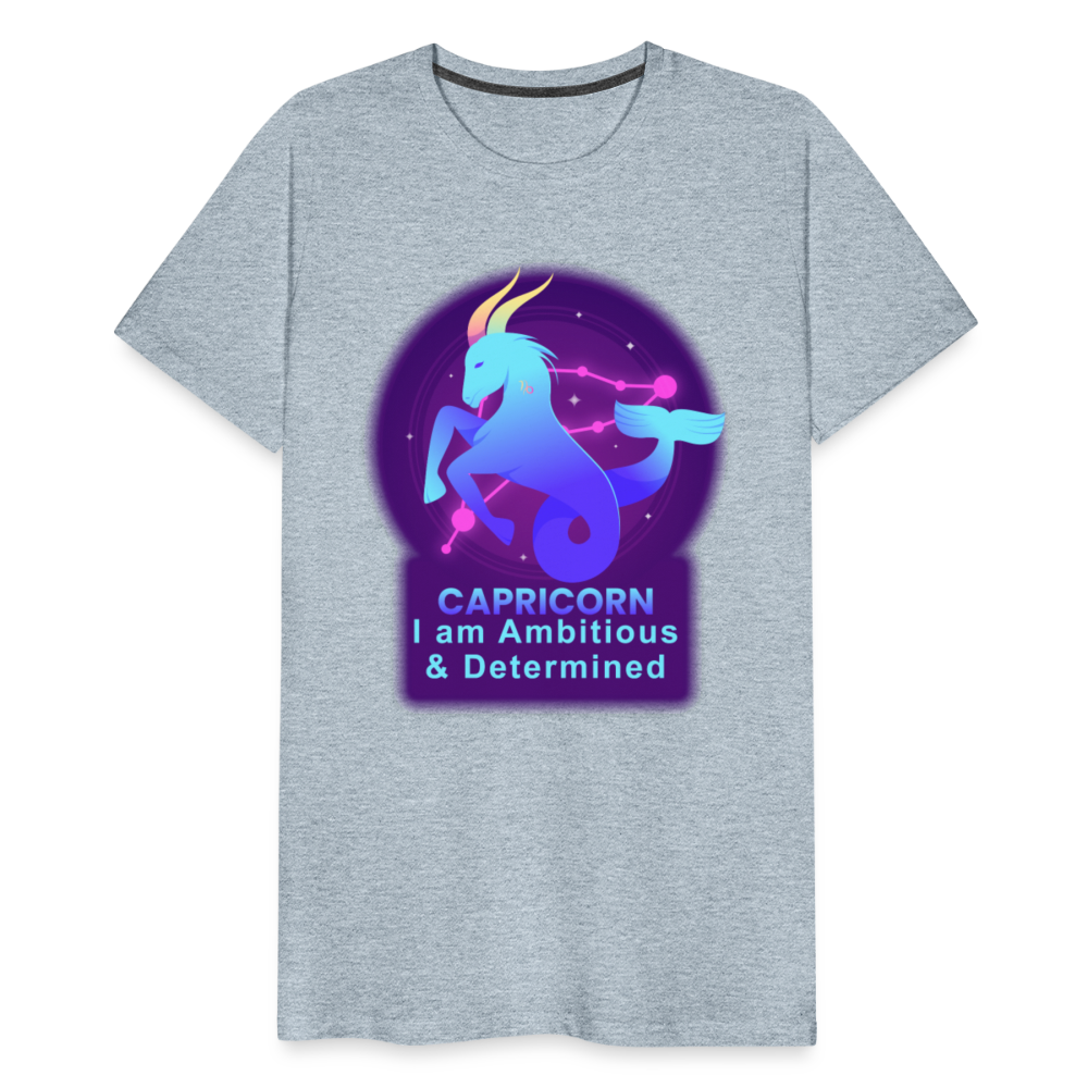 Men's Neon Capricorn Premium T-Shirt - heather ice blue