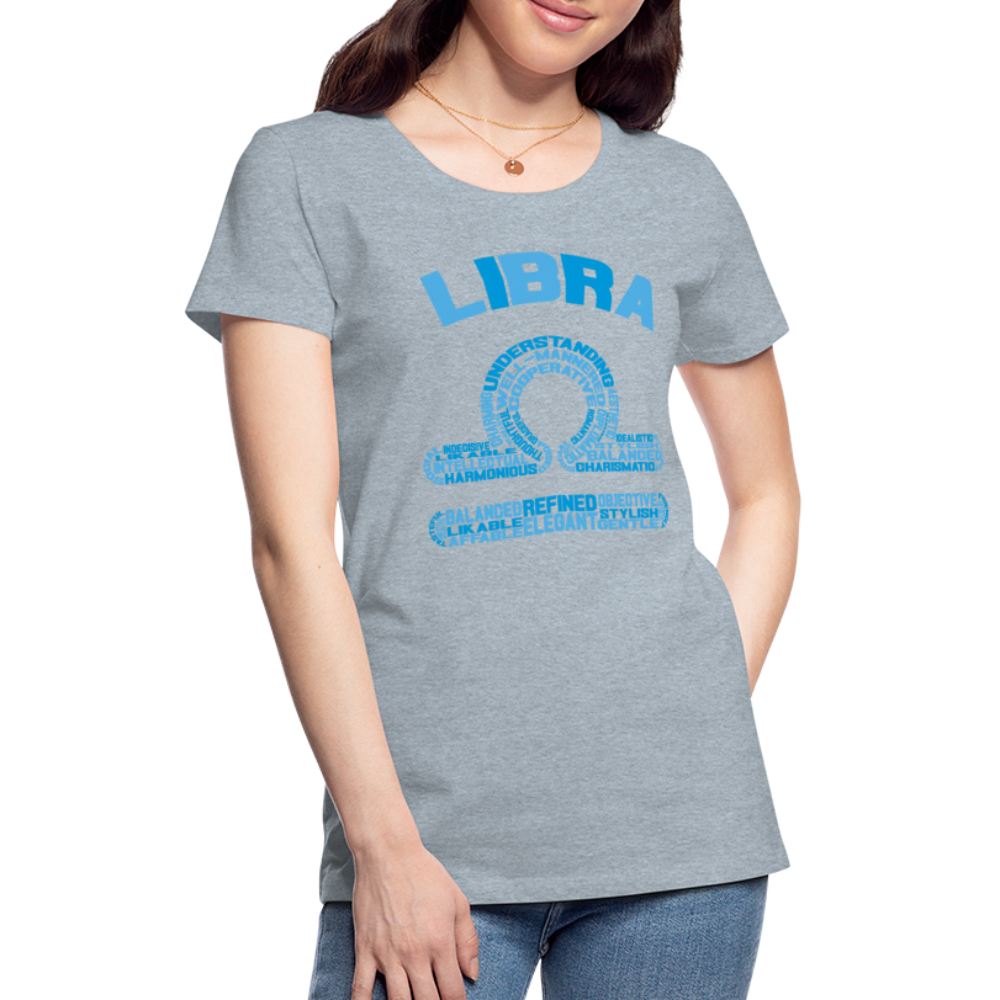 Women's Power Words Libra Premium T-Shirt - heather ice blue