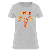 Thumbnail for Women's Power Words Aries T-Shirt - heather gray