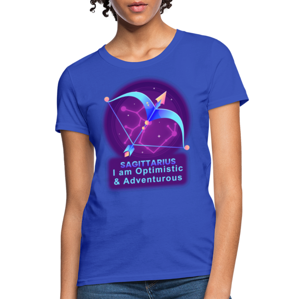 Women's Neon Sagittarius T-Shirt - royal blue