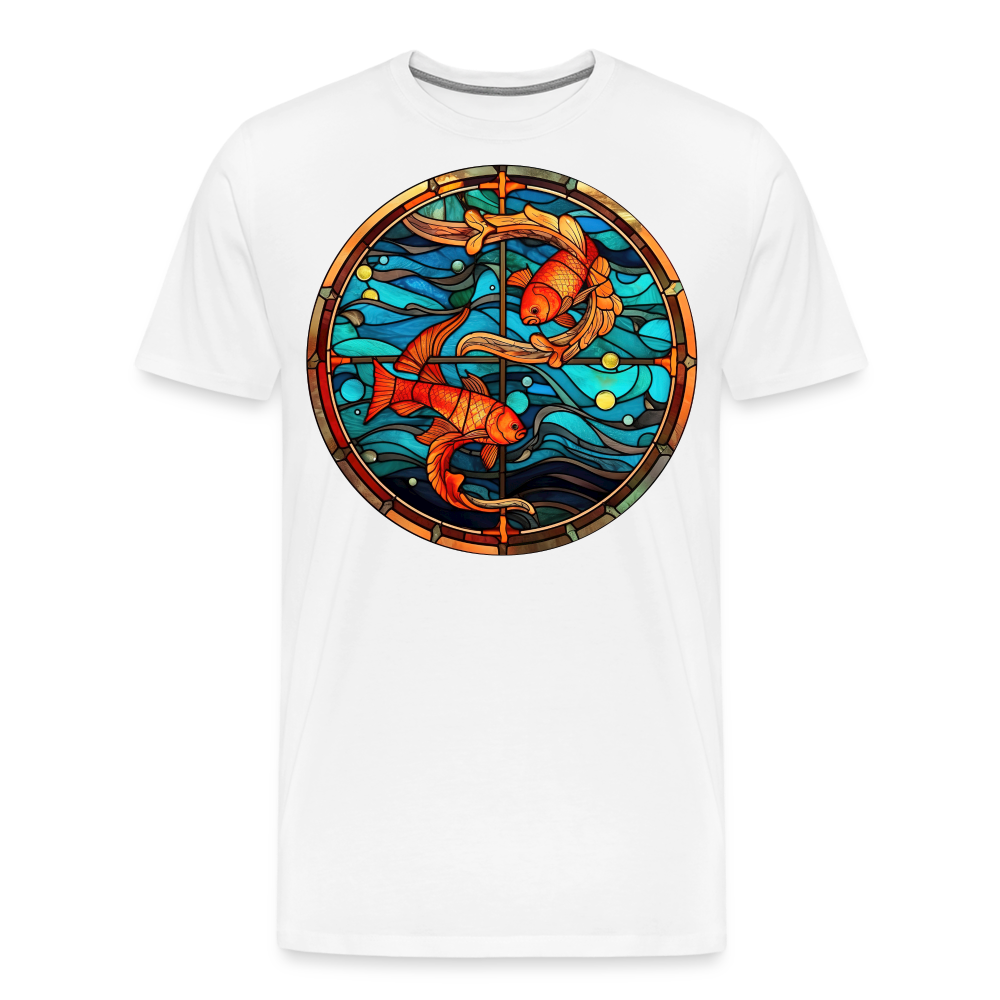 Men's Mosaic Pisces Premium T-Shirt - white