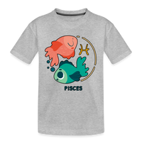 Thumbnail for Kid’s Cartoony Pisces Premium Organic T-Shirt - heather gray