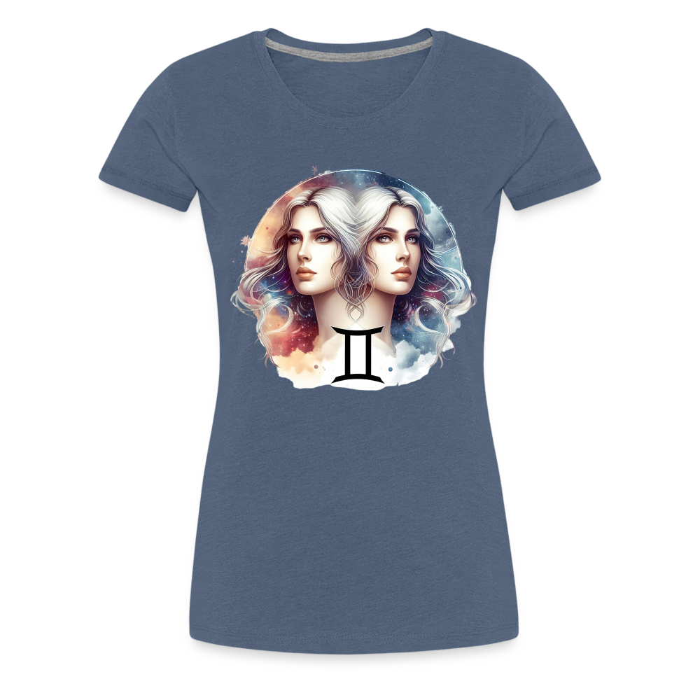 Women’s Mythical Gemini Premium T-Shirt - heather blue