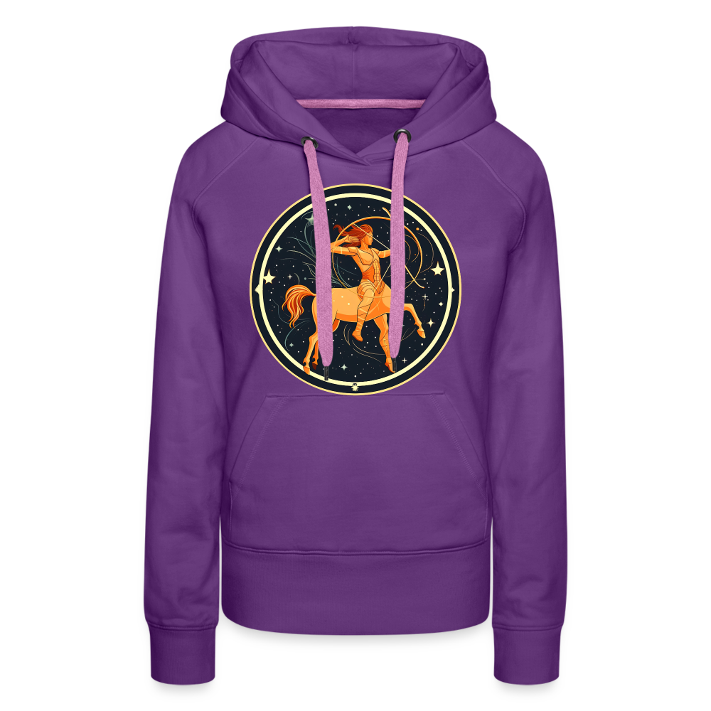 Women’s Mystic Sagittarius Premium Hoodie - purple 