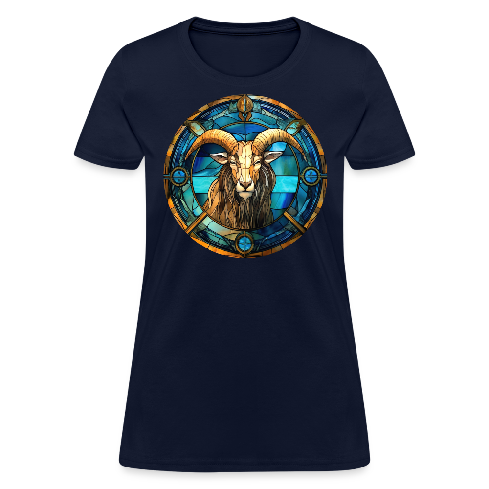 Women's Mosaic Capricorn T-Shirt - navy