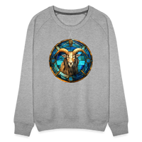 Thumbnail for Women’s Mosaic Capricorn Premium Sweatshirt - heather grey