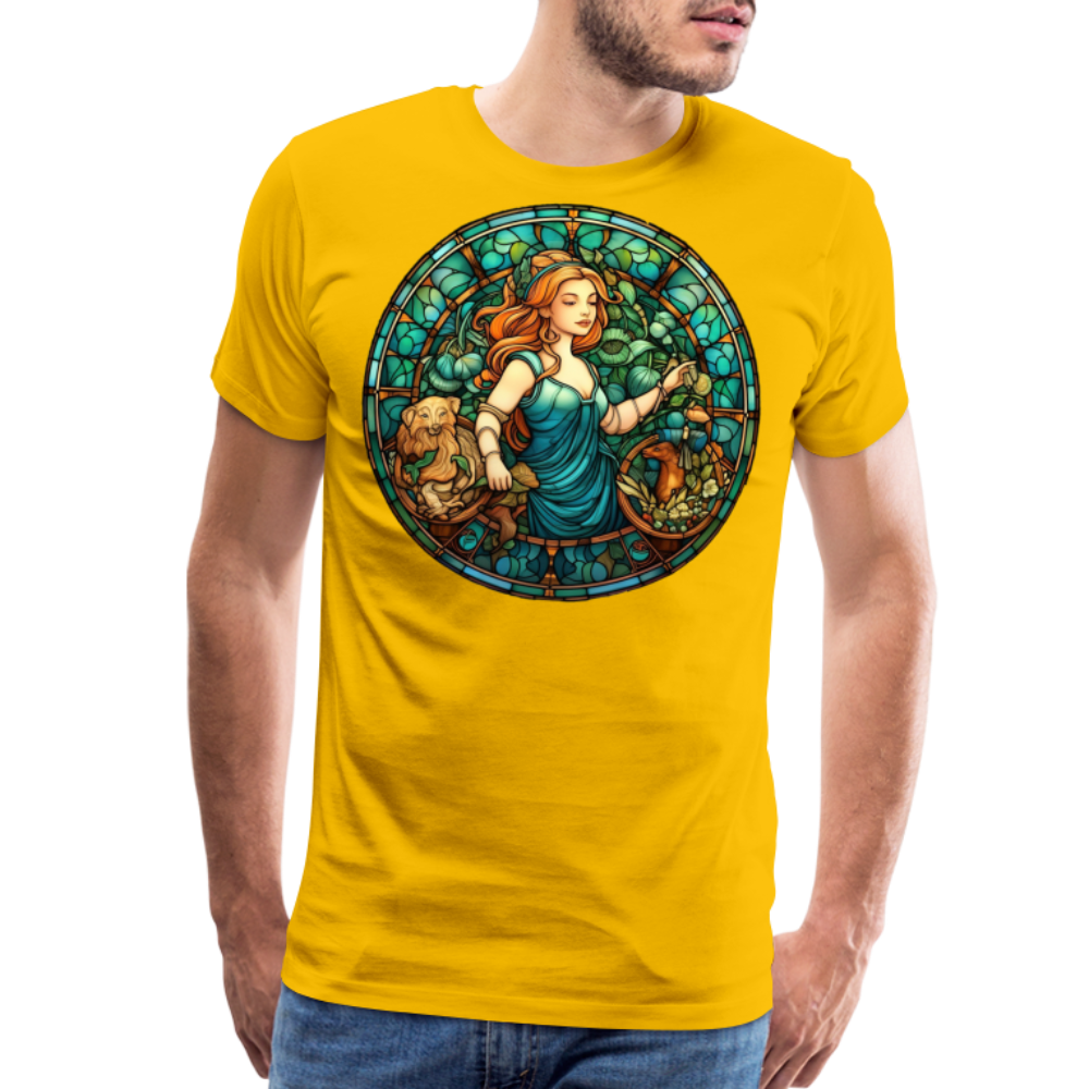 Men's Mosaic Virgo Premium T-Shirt - sun yellow