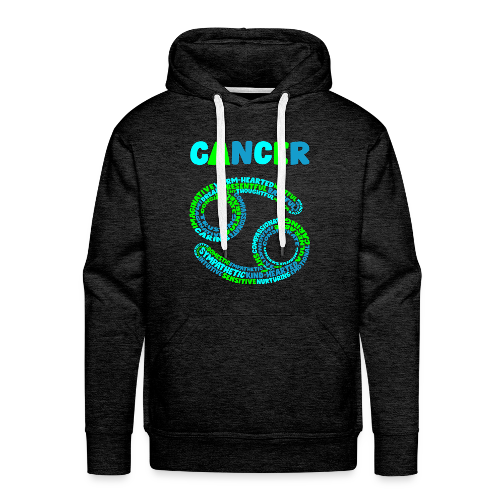 Men's Power Words Cancer Premium Hoodie - charcoal grey