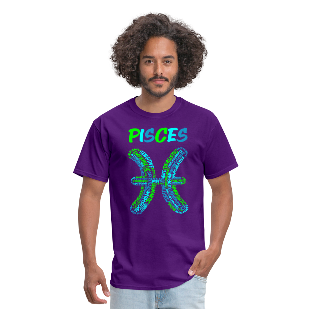 Men's Power Words Pisces Classic T-Shirt - purple