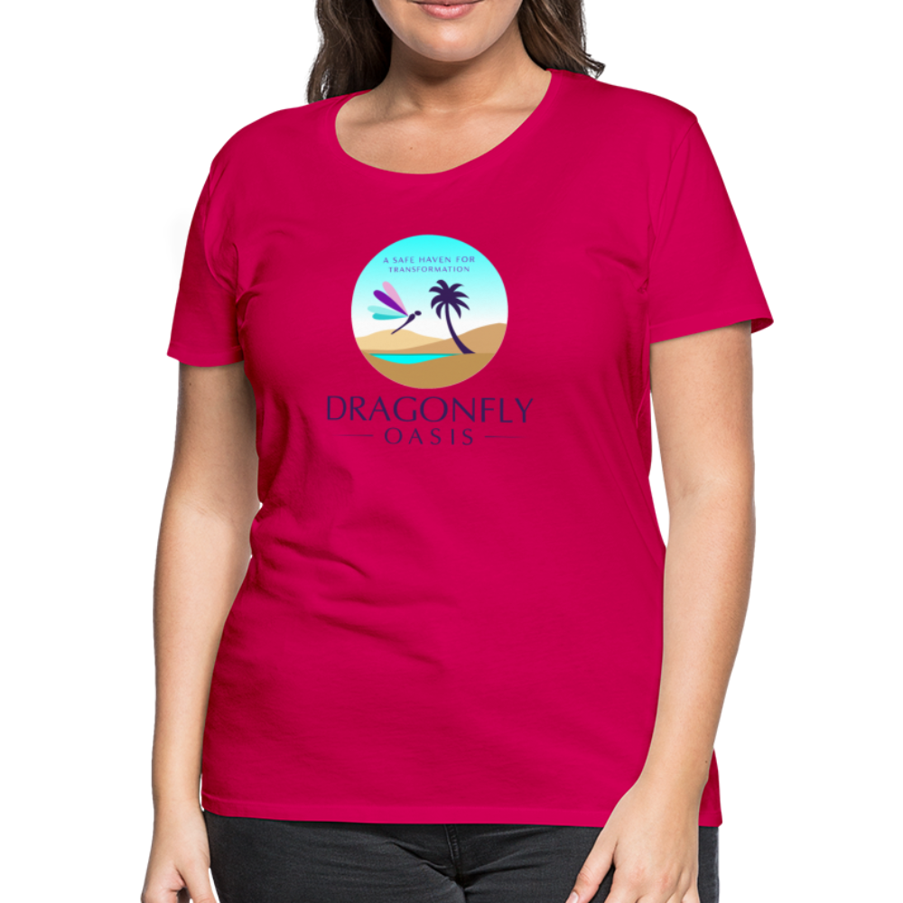 Women's Dragonfly Oasis V.1 Premium T-Shirt - dark pink