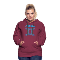 Thumbnail for Women's Power Words Gemini Premium Hoodie - burgundy