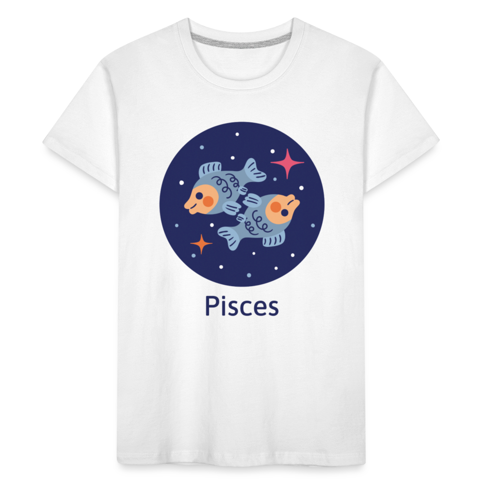 Kid’s Bluey Pisces Premium Organic T-Shirt - white