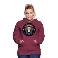 Thumbnail for Women’s Magic Leo Premium Hoodie - burgundy