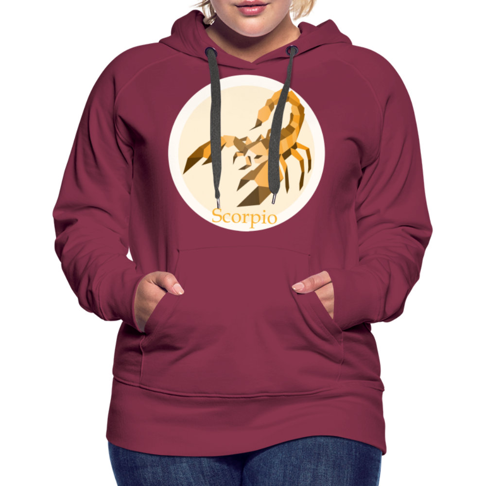 Women’s Mosaic Scorpio Premium Hoodie - burgundy