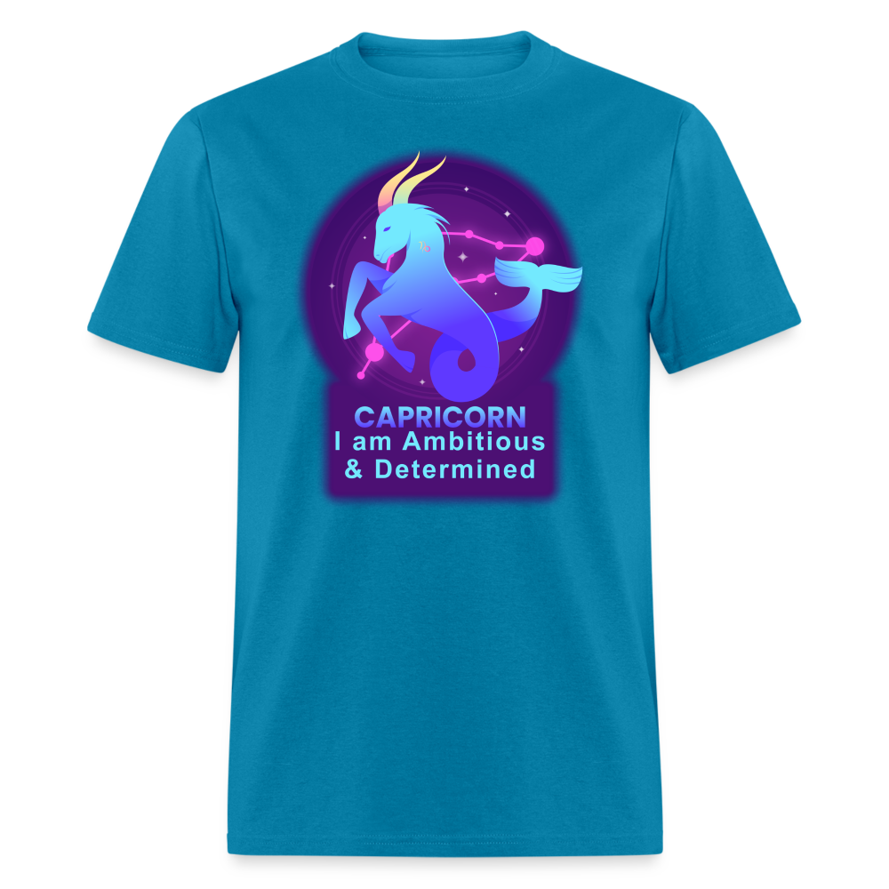 Men's Neon Capricorn Classic T-Shirt - turquoise