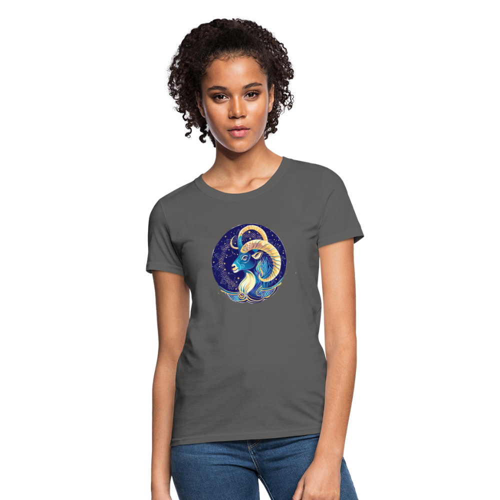 Women's Mythical Capricorn T-Shirt - charcoal