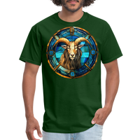 Thumbnail for Men's Mosaic Capricorn Classic T-Shirt - forest green