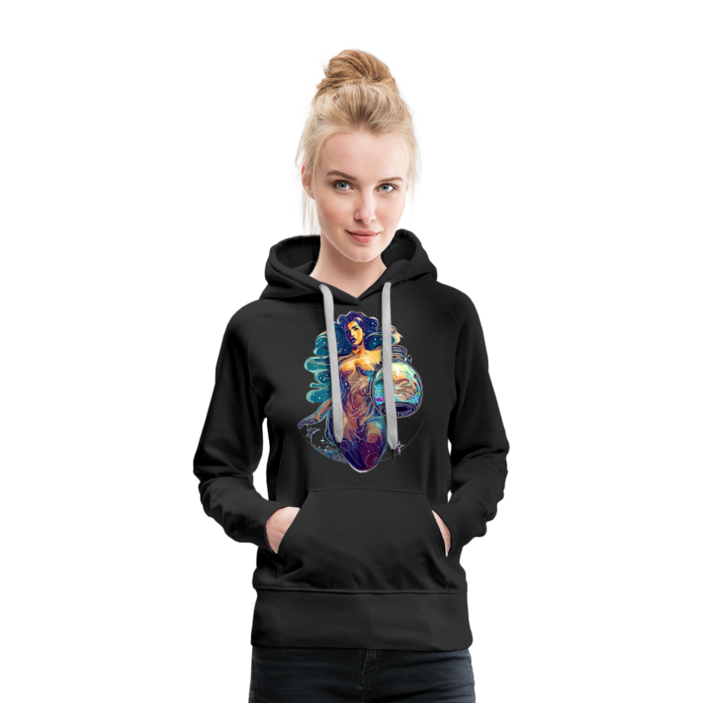 Women’s Mythical Aquarius Premium Hoodie - black