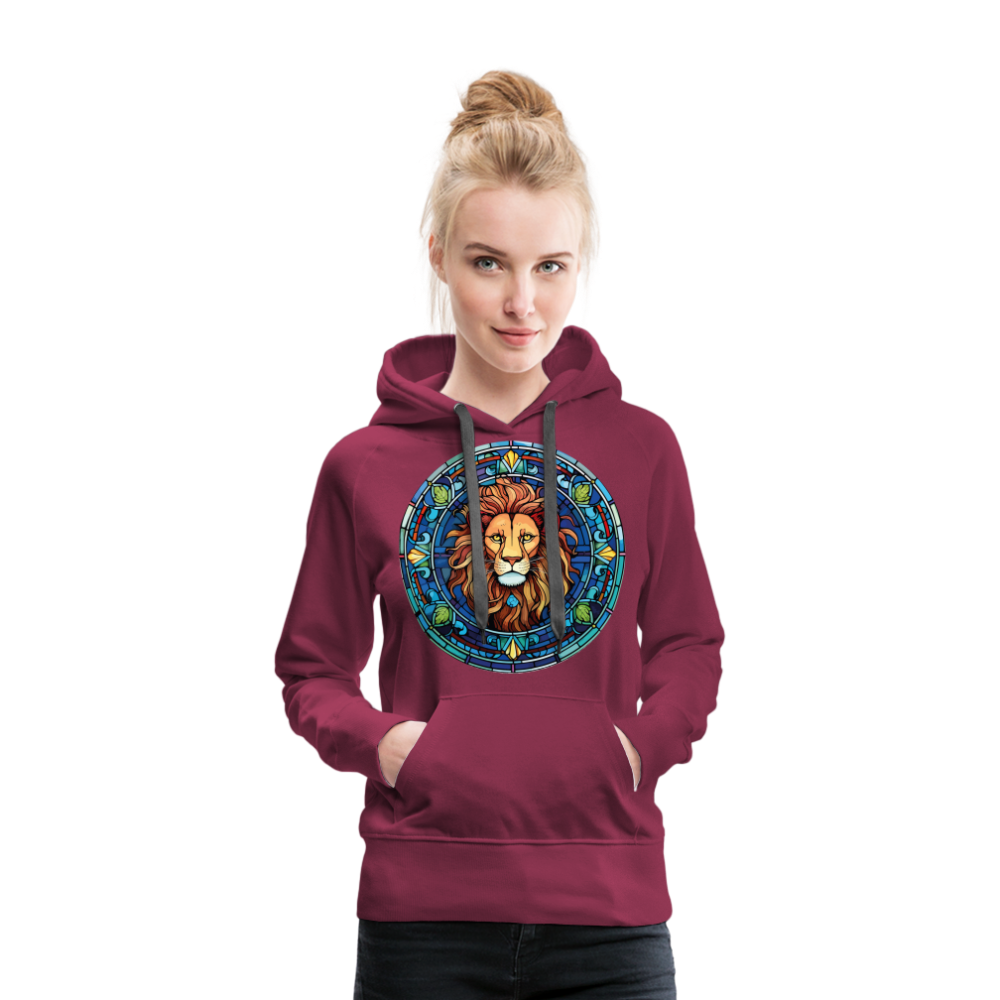 Women’s Mosaic Leo Premium Hoodie - burgundy