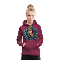 Thumbnail for Women’s Mosaic Leo Premium Hoodie - burgundy