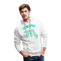 Thumbnail for Men's Power Words Scorpio Premium Hoodie - white